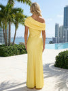 Satin Mermaid One Shoulder Simple Formal Dresses