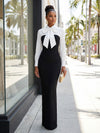 Bow Neck Mermaid Chiffon Mother of the Bride Dresses