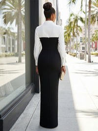 Bow Neck Mermaid Chiffon Formal Dresses