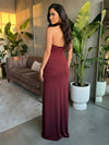 Halter Mermaid One Shoulder Satin Backless Formal Dresses