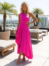 One-Shoulder Chiffon Drop Waist Formal Dresses