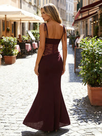 Spaghetti Straps Chiffon Mermaid Formal Dresses