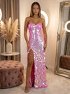 Sequin Mermaid Sweetheart Slit Formal Dresses