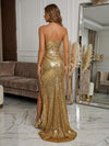 Sequin Mermaid Sweetheart Pleated Evening Dresses
