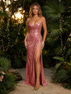 Sequin Mermaid Sweetheart Pleated Evening Dresses
