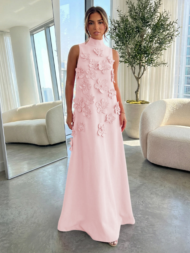 flower formal dress Emerald Green Prom with 3-D Flowers it offers both comfort and style Abbie White Floral Maxi Formal