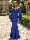 Jersey Mermaid Off the Shoulder Ruffles Mother of the Bride Dresses