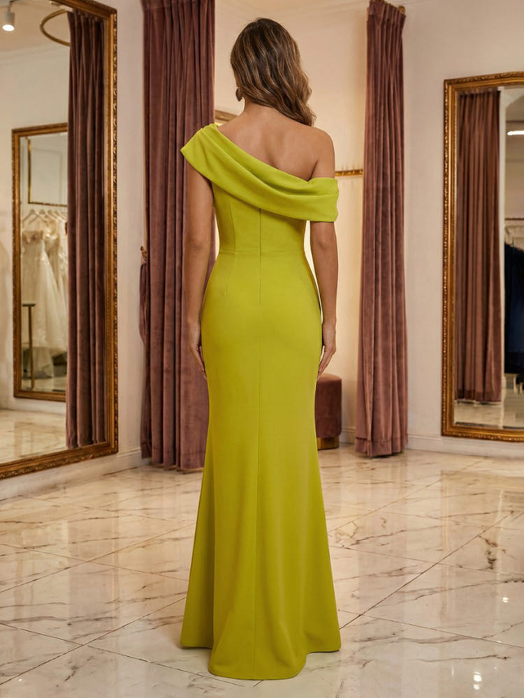 Satin Mermaid One Shoulder Mother of the Bride Dresses