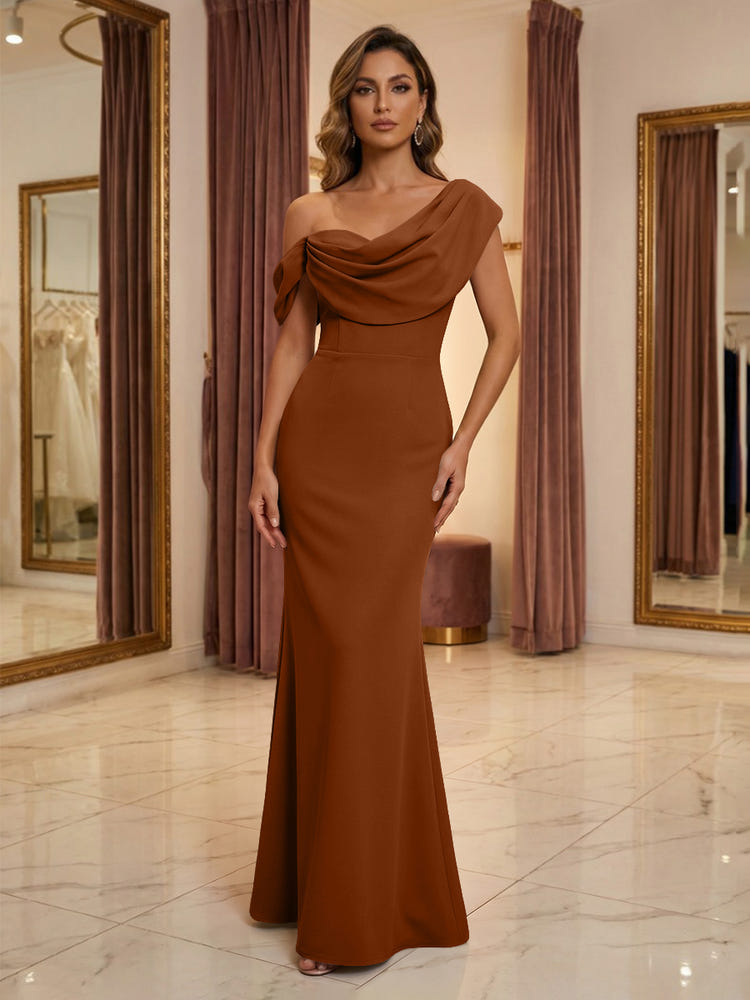 Satin Mermaid One Shoulder Mother of the Bride Dresses