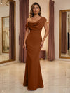 Satin Mermaid One Shoulder Mother of the Bride Dresses