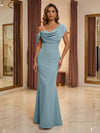 Satin Mermaid One Shoulder Mother of the Bride Dresses