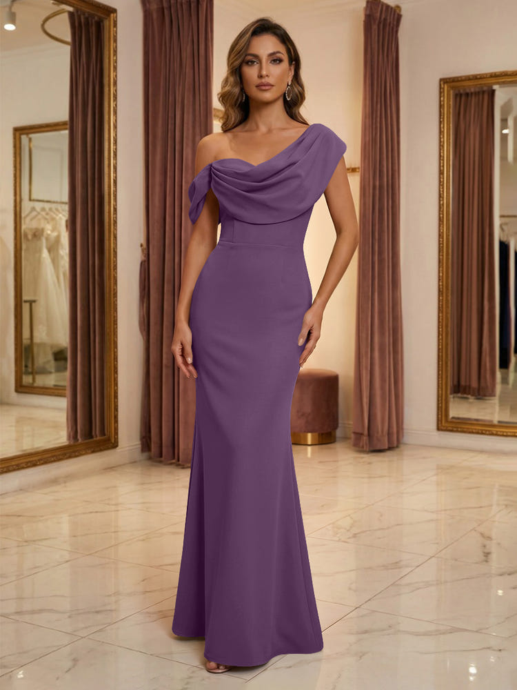 Satin Mermaid One Shoulder Mother of the Bride Dresses