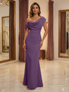 Satin Mermaid One Shoulder Mother of the Bride Dresses