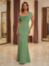 Satin Mermaid One Shoulder Mother of the Bride Dresses