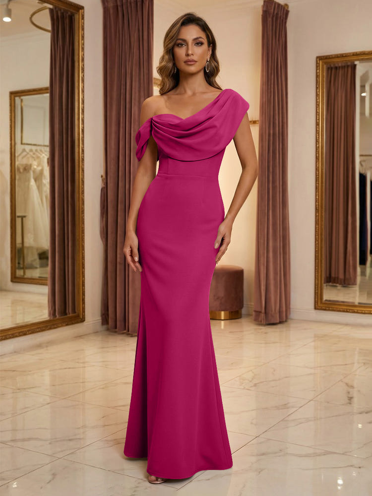 Satin Mermaid One Shoulder Mother of the Bride Dresses