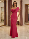 Satin Mermaid One Shoulder Mother of the Bride Dresses