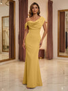 Satin Mermaid One Shoulder Mother of the Bride Dresses