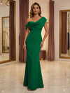 Satin Mermaid One Shoulder Mother of the Bride Dresses