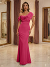 Satin Mermaid One Shoulder Mother of the Bride Dresses