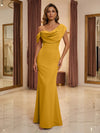 Satin Mermaid One Shoulder Mother of the Bride Dresses