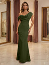 Satin Mermaid One Shoulder Mother of the Bride Dresses