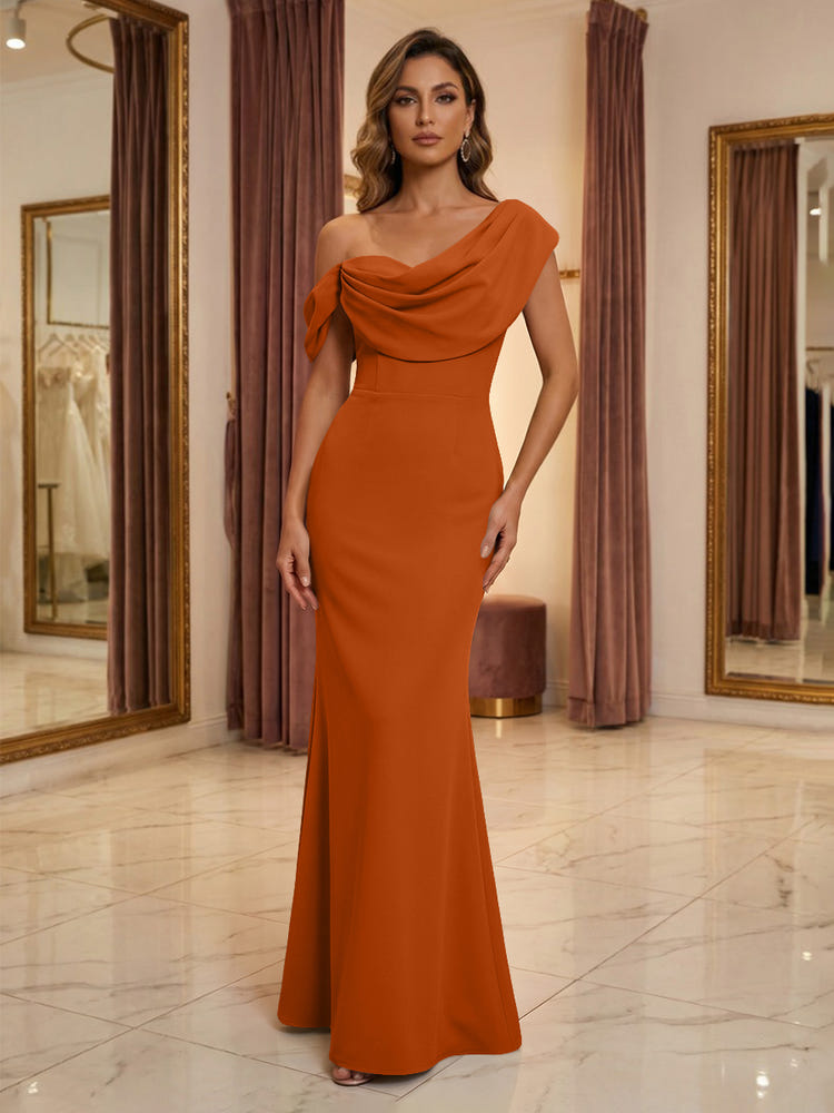 Satin Mermaid One Shoulder Mother of the Bride Dresses