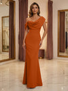 Satin Mermaid One Shoulder Mother of the Bride Dresses