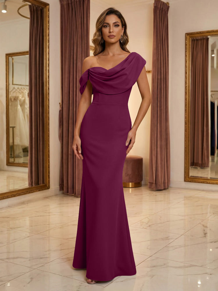 Satin Mermaid One Shoulder Mother of the Bride Dresses