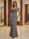 Satin Mermaid One Shoulder Mother of the Bride Dresses
