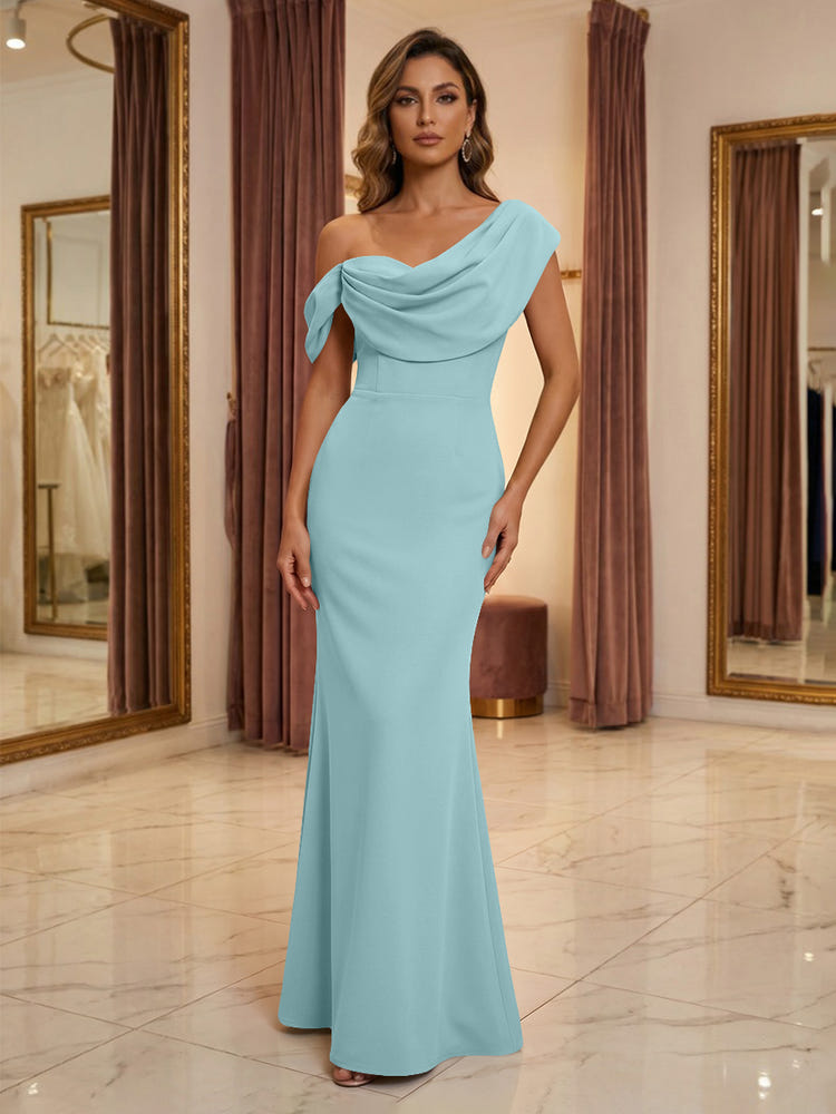 Satin Mermaid One Shoulder Mother of the Bride Dresses