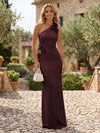 Jersey Mermaid One Shoulder 3D Flowers Formal Dresses