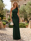 Jersey Mermaid One Shoulder 3D Flowers Formal Dresses