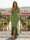 Jersey Mermaid One Shoulder 3D Flowers Formal Dresses