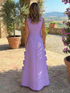 Jersey A-Line Crew Neck 3D Flowers Mother of the Bride Dresses