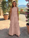 Jersey A-Line Crew Neck 3D Flowers Mother of the Bride Tent/ Trapeze Dresses