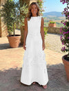 Jersey A-Line Crew Neck 3D Flowers Mother of the Bride Tent/ Trapeze Dresses