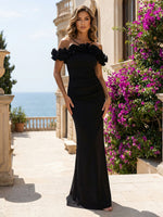 Jersey Mermaid Off the Shoulder Formal Dresses