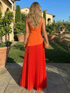 Chiffon A-Line V Neck Pleated Formal Dresses