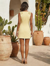 A-Line Mini Length Crew Neck Formal Dresses with 3D Flowers