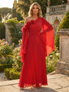 Chiffon A-Line One Shoulder Pleated Formal Dresses