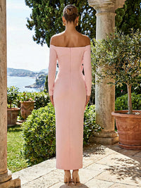 Jersey Mermaid Off the Shoulder 3D Flowers Formal Dresses