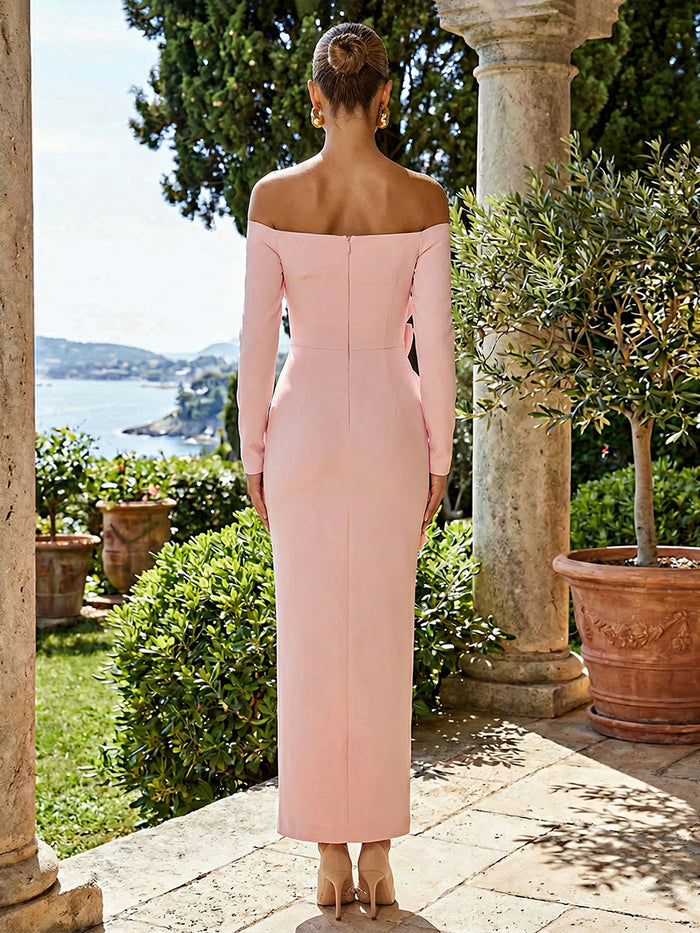 Jersey Mermaid Off the Shoulder 3D Flowers Formal Dresses