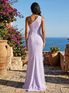 Jersey Mermaid One Shoulder 3D Flowers Formal Dresses