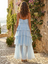 Chiffon A-Line Spaghetti Straps 3D Flowers Formal Tent/ Trapeze Dresses