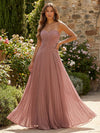 Chiffon A-Line Sweetheart Pleated Formal Dresses