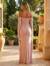 Jersey Mermaid Off the Shoulder Pleated Formal Dresses
