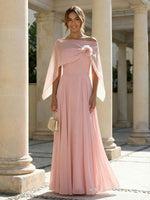 Chiffon A-Line Strapless Shawl Mother of the Bride Dresses
