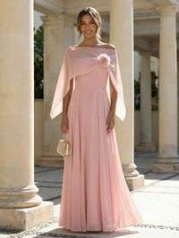 Chiffon A-Line Strapless Shawl Mother of the Bride Dresses