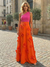 Jersey A-Line One Shoulder 3D Flowers Formal Dresses