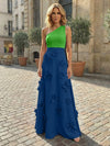 Jersey A-Line One Shoulder 3D Flowers Formal Dresses